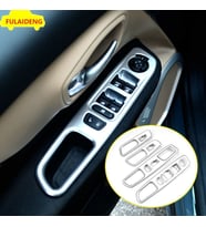 Jeep Renegade Uyumlu İç Cam Açma Çerçevesi Aksesuar 4 Parça Set Silver (Karışık)