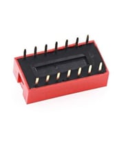 14 Pin - 7 Switch DIP Kırmızı