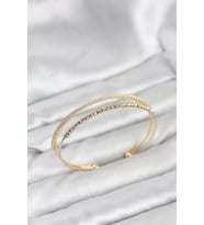 Dorika Model Pirinç Gold Renk Kadın Bileklik - TJ-BB8249