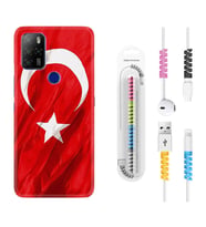 Omix X300 X500 X400 X600 X700 Kılıf Kablo Koruma Spiral Silikon Şanlı Türk Bayrağı 4 1401