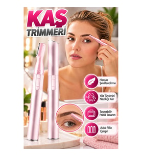 Hassas Kaş Şekillendirici ve Yüz Tüyü Temizleme Makinesi – AAA Pilli Taşınabilir Trimmer