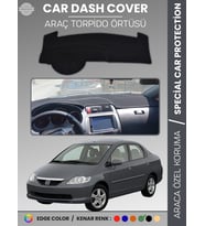 HONDA CITY (2002-2007) Torpido Örtüsü Ön Panel Torpido Koruma Tam Uyum Çatlamayı Önler Kolay Montaj