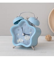 Çift Zilli Metal Masa Çalar Saat (8.8 cm) - Pilli & Işıklı