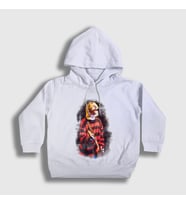 Presmono Unisex Çocuk Beyaz Watercolor Nirvana Kurt Cobain Kapüşonlu Sweatshirt 36048tt
