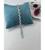 Rodyum Zirkon Taşlı Pirinç Zirkon Bileklikler 18+2 Cm - Kbl0280
