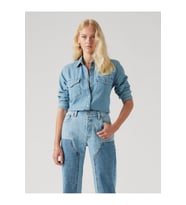 Levi's Essential West Denim Kot Gömlek - 16786-0018 (Mavi)