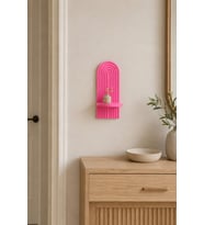 Modern Kemerli Dekoratif Mini Duvar Rafı 11x25,5 cm, Antre Hol Koridor Oda Banyo Şık Raf Süsü