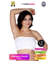 #Bandeo Seamless Toparlayıcı Kadın Basic Örme Dikişsiz Pedli Bandeo Büstiyer - 1 Adet