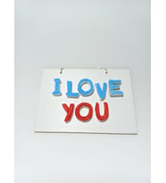 I Love You Yazısı Küçük Alçı Harf Tablo