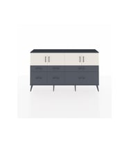 Arges Konsol 4 Raflı 6 Çekmeceli 4 Kapaklı 176x30x99 Antrasit-Aytaşı/Antrasit