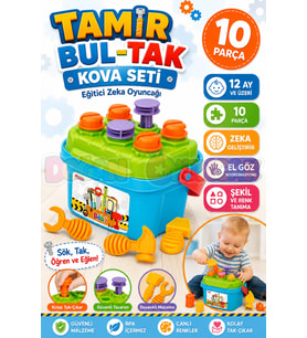 Tamir Bul-Tak Kova Seti - Bultak Lego - Bebek Oyuncağı - Şekil Takmaca