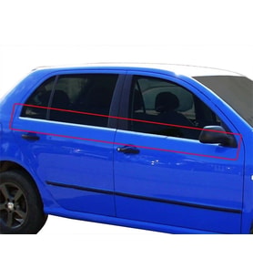 Skoda Fabia Uyumlu 1 6Y Cam Çıtası 4 Parça Krom 1999-2007
