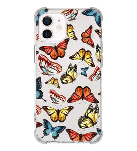 PrintiFy Apple iPhone 12 Mini Uyumlu Water Color 2 Baskılı Şeffaf Köşe Korumalı Antişok Kılıf