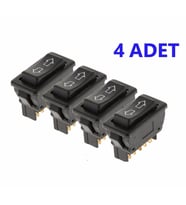 ÜNIVERSAL OK ISARETLI CAM DÜGMESI ANAHTARI 5 PINLI  (4 ADET)
