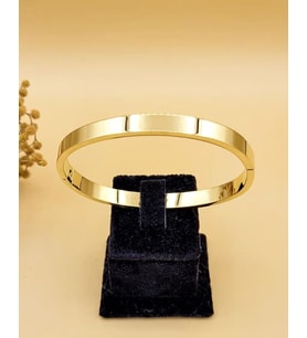Unisex Gold Renk Çelik Kelepçe Bileklik