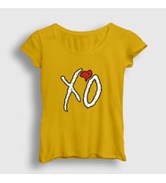 Presmono Kadın Sarı Xo The Weeknd T-Shirt 159288tt (Sarı)