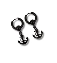 Omark Cotton Black Anchor Küpe