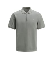 Jack & Jones 12279177 Jjeaustin Zip Polo Ss Sn Gri
