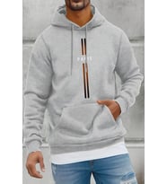 Paris Baskılı  Pamuklu Oversize Sweatshirt (Gri)