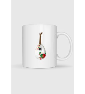 Portekiz Ukulele Gitar Baskılı Kupa Bardak