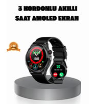 Lexroo AMOLED Ekranlı Smartwatch – 3 Kordonlu, Kalp Atış & Uyku Takipli Akıllı Saat