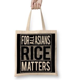 For All Asians Rice Matters Bez Çanta Uzun Saplı