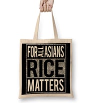 For All Asians Rice Matters Bez Çanta Uzun Saplı