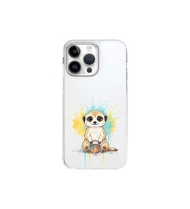 iPhone 14 Pro ile Uyumlu Splash Mirket Tasarımlı Şeffaf Silikon Kılıf