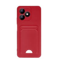 Realme Note 50 4g Kılıf Kelvin Kartvizitli Silikon - Kırmızı
