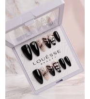 Louésse Midnight Pearl Takma Tırnak 12’li Siyah Taşlı İnci Detaylı Nail Set