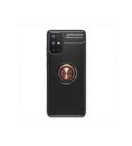 Samsung Galaxy A31 Uyumlu Kılıf Zore Ravel Silikon Kapak (Siyah-Rose Gold)