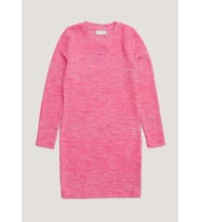 Kız Çocuk Kırçıllı Bodycone Örme Elbise (Pembe)