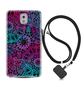 Samsung Note 3 4 5 8 9 20 Ultra 10 Lite Kılıf Boyun Askılı Silikon Colurful Mandala 1667