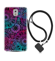 Samsung Note 3 4 5 8 9 20 Ultra 10 Lite Kılıf Boyun Askılı Silikon Colurful Mandala 1667