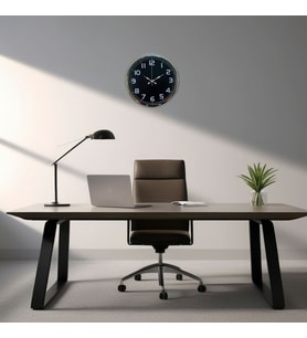 River World Duvar Saati Metal 40 cm'lik Silver Shadow