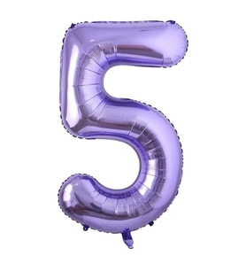Mor Renk 5 Rakam Folyo Balon 100 cm