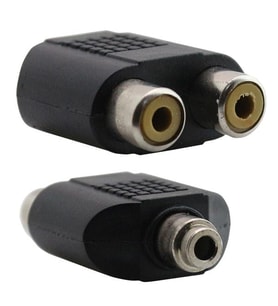 Ayt 3.5 Mm Stereo Dişi 2 Rca Dişi Çevirici Jack Kulaklık Mikrofon Girişini Rca Çıkışına Çevirici Dönüştürücü