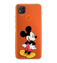 Xiaomi Redmi 10A  Kamera Korumalı Kapak Mickey Mouse Tasarımlı Şeffaf  Kılıf