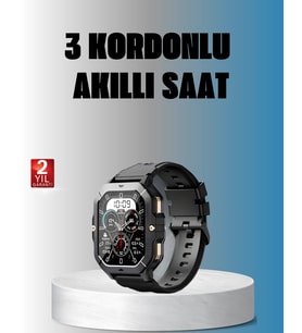 Mey İthalat® Kablosuz Şarjlı Akıllı Saat İnce Tasarım