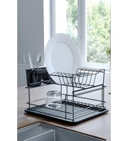 Geseus Home İki Katlı Modüler Tabaklık Bulaşıklık Mat Siyah KB10S