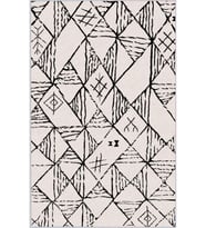 Eliana Home Baskılı, Yıkanabilir Kaymaz Taban Salon Halısı LNA1113 100x150 cm (Bej)