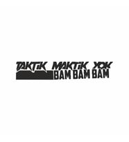 Taktik Maktik Yok Bambambam Araba Sticker siyah 17x4 CM (Siyah)