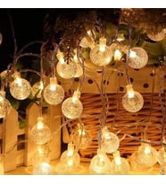 5M 28 Led Kristal Top Gün Işığı Şeffaf Kablo Fişli Eklemeli MZ-18-14