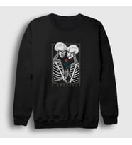 Presmono Unisex Siyah L Amoureux V2 The Lovers Sweatshirt 350687tt