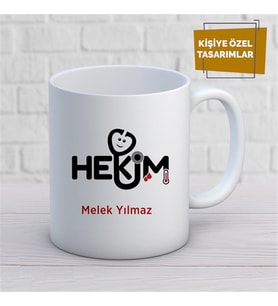 Kişiye Özel İsim Yazılabilir Hekim Kupa Bardak