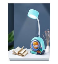 Yaratıcı Tasarımlı Göz Koruyucu LED Masa Lambası, Çalışma ve Gece Işığı (Krem)