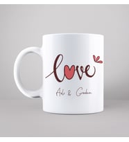 Love İsim Baskılı Kupa Kişiye Özel