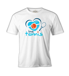 Tenis - Beat Beyaz Erkek Tshirt