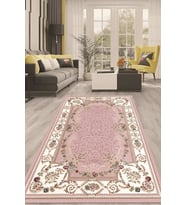 Dijital Kaymaz Taban Yıkanabilir Modern Renkli Salon Halısı Mutfak Halısı Yolluk ND-HT-768 (Pembe)