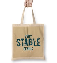Trump Very Stable Genius Bez Çanta Uzun Saplı